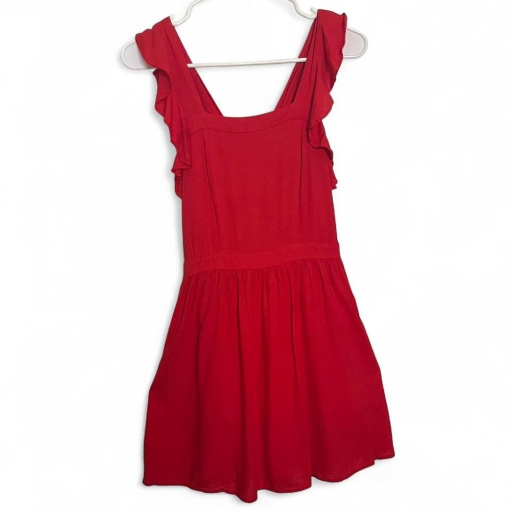 ALTAR'D STATE RED RUFFLED DRESS